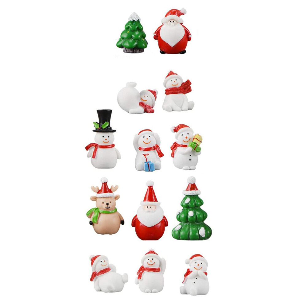 13 Pcs Figurine Decorations Micro Landscape Ornament Christmas