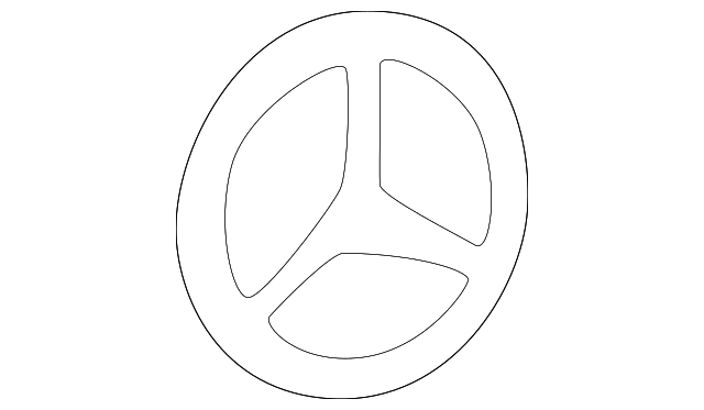 Genuine Mercedes-Benz Hub Cap - Star With Laurel Wreath - Black 17140001259040