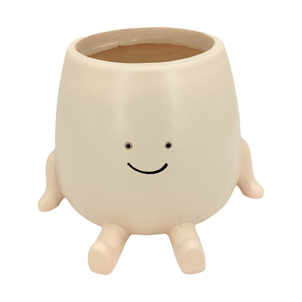Face Planter Resin Indoor Garden Cartoon Sitting Plant Pot Flower Succulent Pot