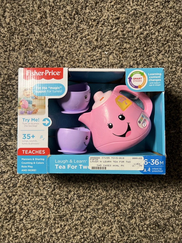 Fisher Price Laugh And Learn Tea For Two Talking Tea Set Smart Stages 6M-36M NEW