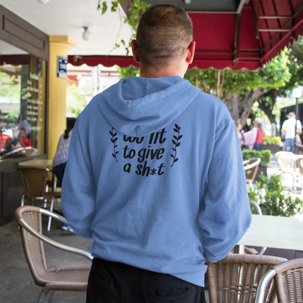 Humors text back printed hoodie Men