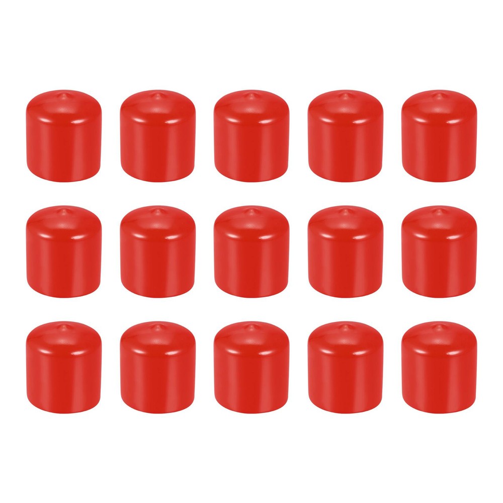15Pack 28mm ID Red Rubber Screw Thread Protector Caps for Bolts