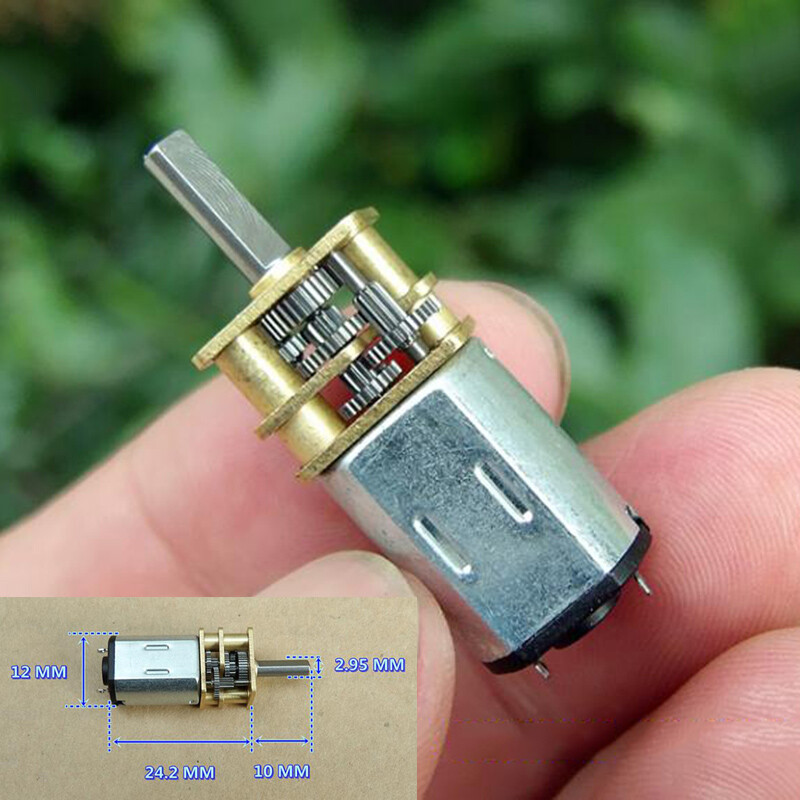 DC5V 6V 58RPM Slow Speed Reduction Micro N20 Full Metal Gearbox Gear Motor Robot-image