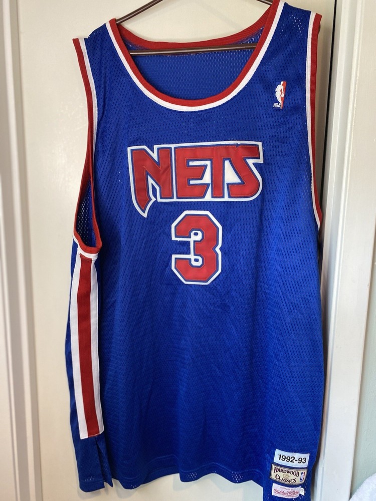 Vintage 1992-93 Petrovic #3 NJ Nets Mitchell & Ness Jersey Size 58  