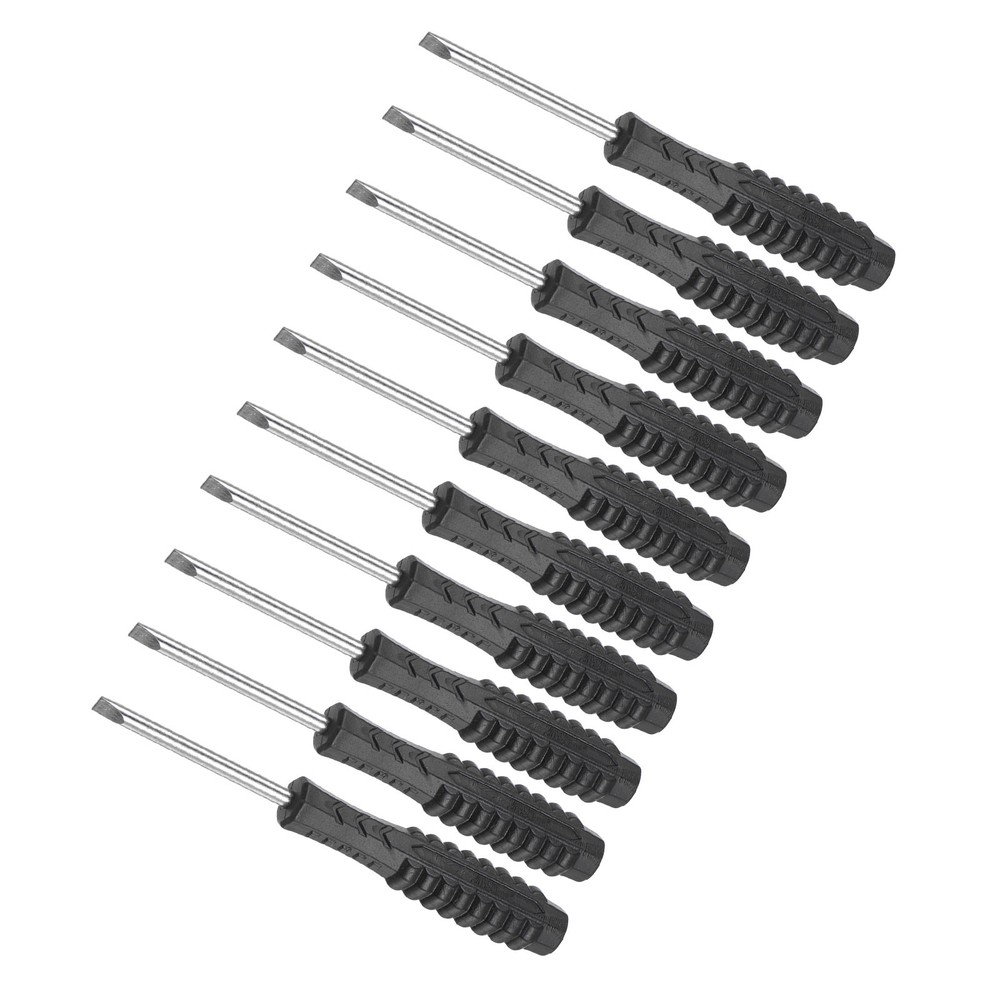 10-Piece 4.0mm Slotted Screwdriver Set with Anti-Slip Grip