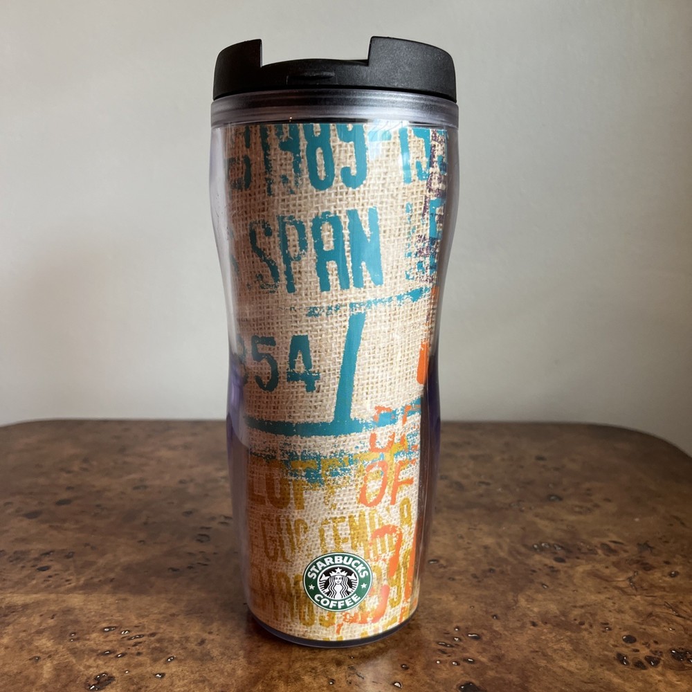 Starbucks 2004 Guatemala Burlap Sack Coffee Travel Mug