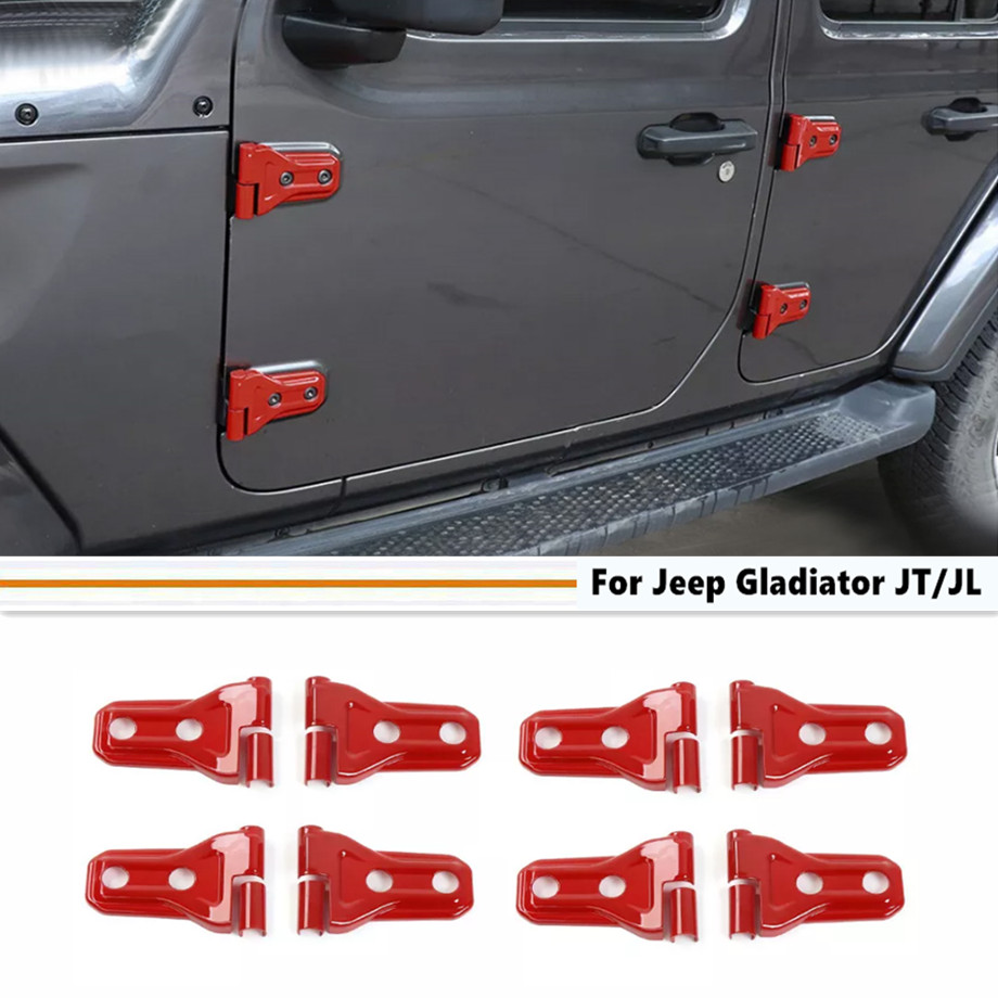 For 2018-2025 Jeep Gladiator JT/Wrangler JL Red Door Hinge Protect Cover Trim16*