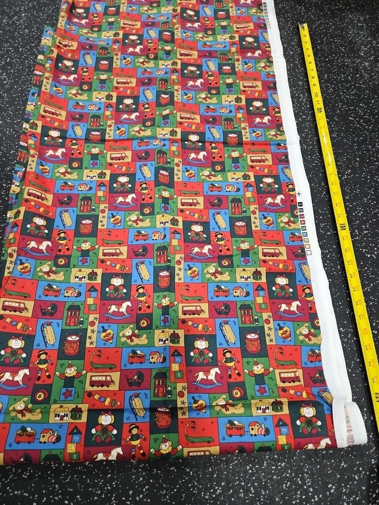 Lot of 2 Yards Toybox Toys Cotton Fabric