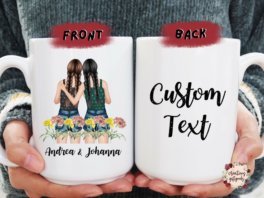 Custom Best Friend Mug Custom Message Mugs Personalized Bff Gift Sister Gift