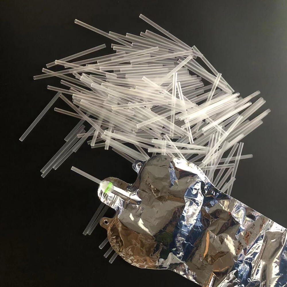 100PC Balloon Blowing Air Pump Tube 8cm Air Suction Straw Inflator Accessories