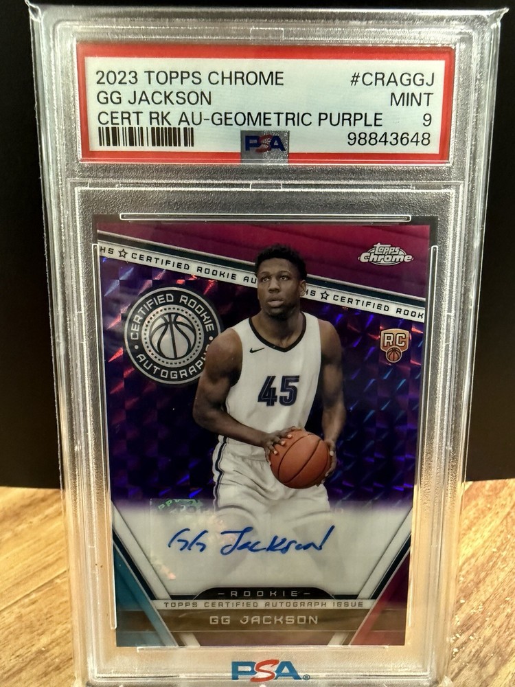 2023 Topps Chrome GG Jackson Geometric Purple Auto PSA 9