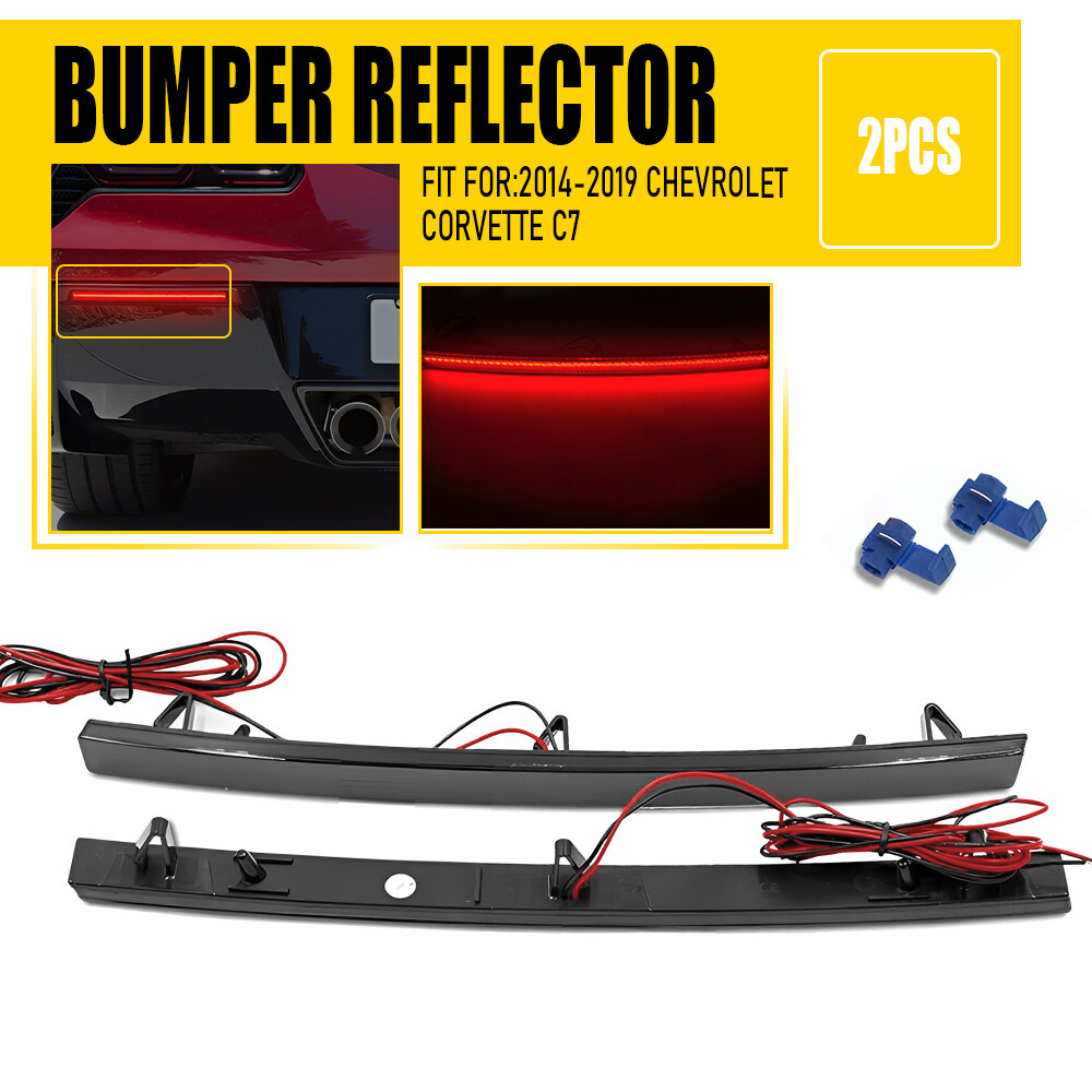 Smok LED Rear Bumper Reflector Lights for Corvette C7 2014-2019