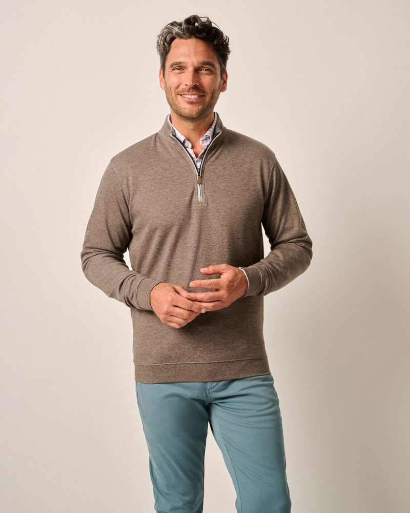 johnnie-O Sully 1/4 Zip Pullover Maple Size XXL