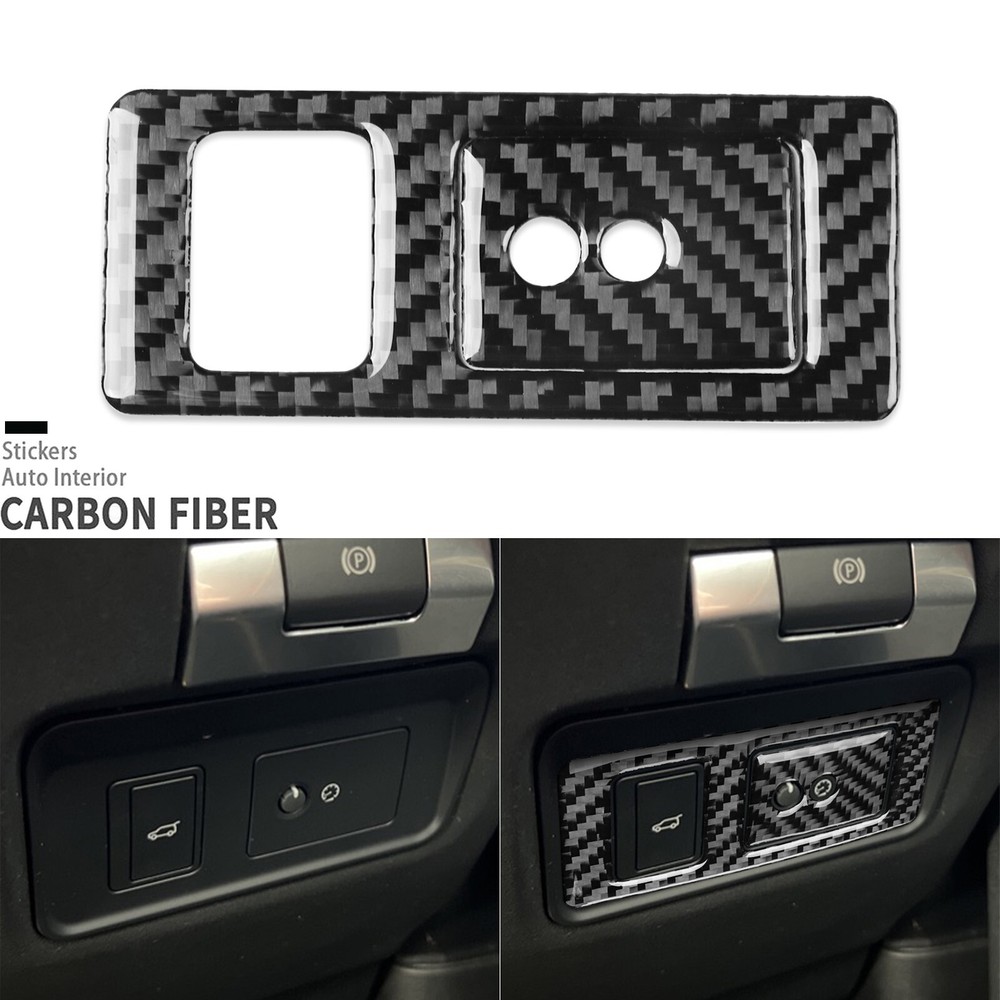 Real Carbon Fiber Rear Trunk Switch Cover For Land Rover Discovery Sport 2015-19