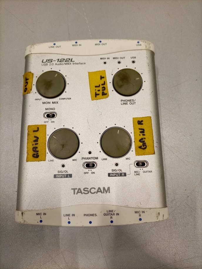 Tascam US-122L USB 2.0 Audio/Midi Interface Not Tested For Parts