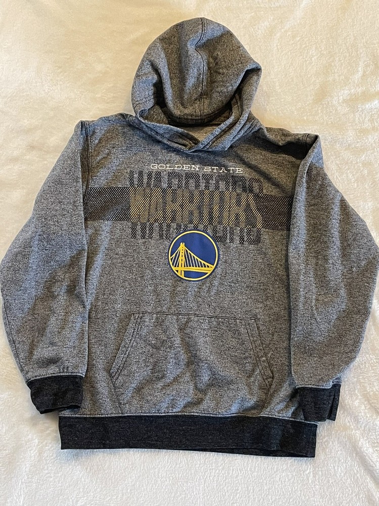 Golden State Warriors Gray Hooded Sweatshirt Hoodie Size Youth XL (18/20) NBA