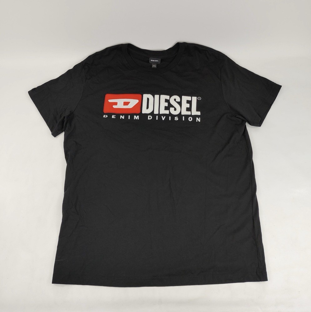 Diesel Denim Division Embroidered Black t shirt 2XL