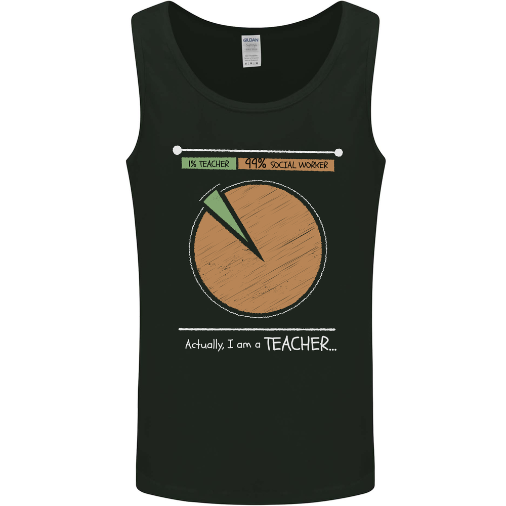 1% Teacher 99% Social Worker Teaching Mens Vest Tank Top