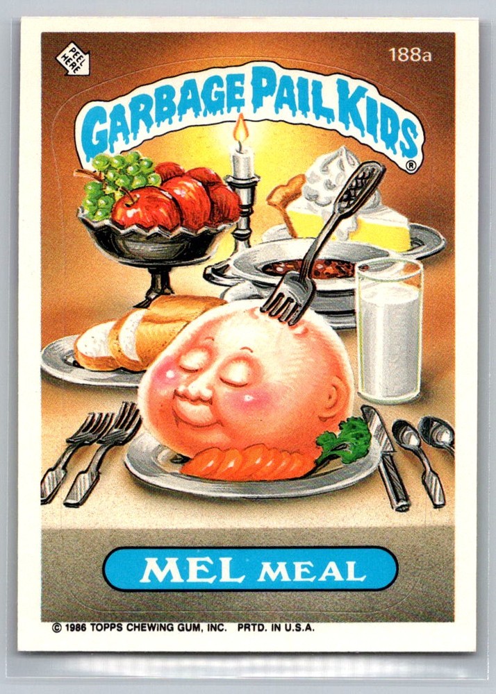 1986 Topps Garbage Pail Kids Series 5 Mel Meal #188a Trading Card