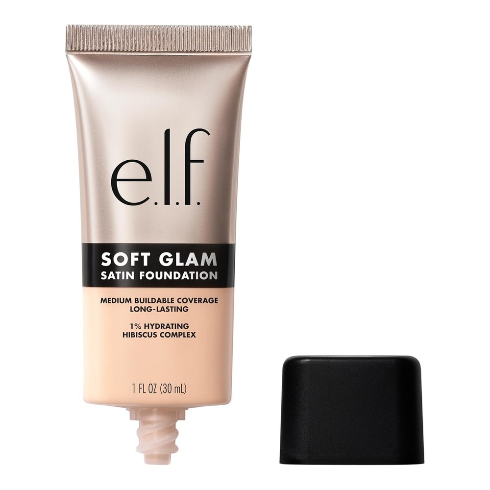 e.l.f. Soft Glam Foundation – Medium Coverage, Long-Lasting, Satin Finish, Vegan