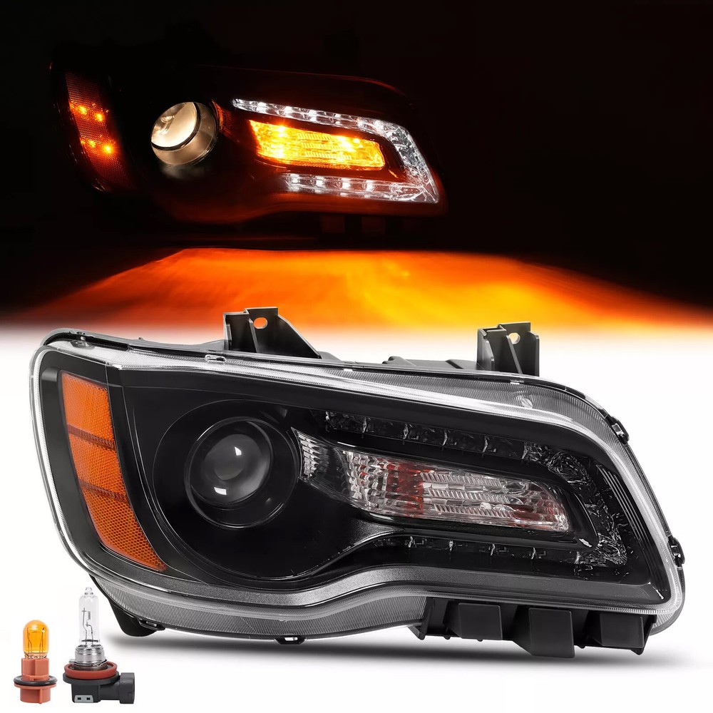 Projector Headlight LED DRL Clear Lens For Chrysler 300 2011-2023 Passenger Side