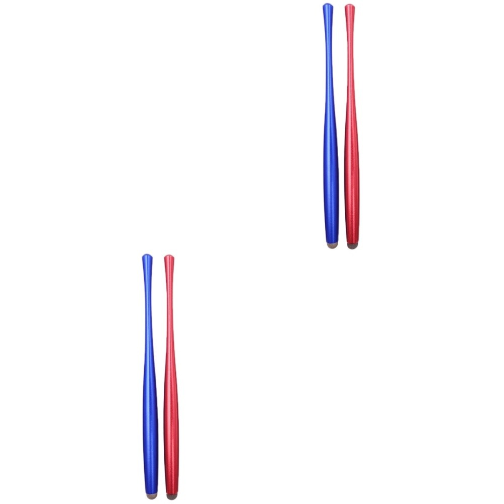2-Pack Slim Metal Stylus Pens with Rubber Tips for Touch Screens