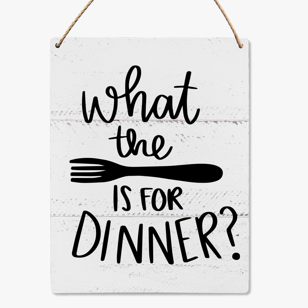 UYIKG Funny Kitchen Wall Decor - What the Fork Is for Dinner Funny Dining Room W