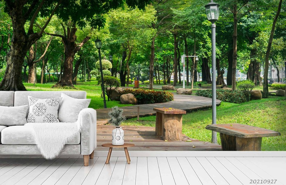 3D Green Forest Nature Scenery Wall Murals Wallpaper Murals Wall Sticker 72