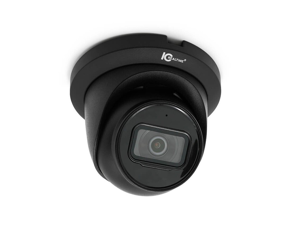 ICRealtime IPEL-E80F-IRB2 8MP IP In/Out Mid Eyeball Dome Camera/IR/PoE/Black