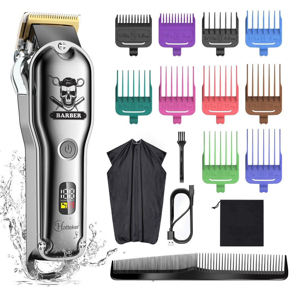 Professional Hair Clippers for Men - Barber-Grade IPX7 Waterproof Trimmer Kit