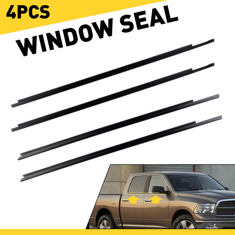 4x Weatherstrip Window Belt Outer For Ram 1500 2500 3500 4500 5500 2009-2021