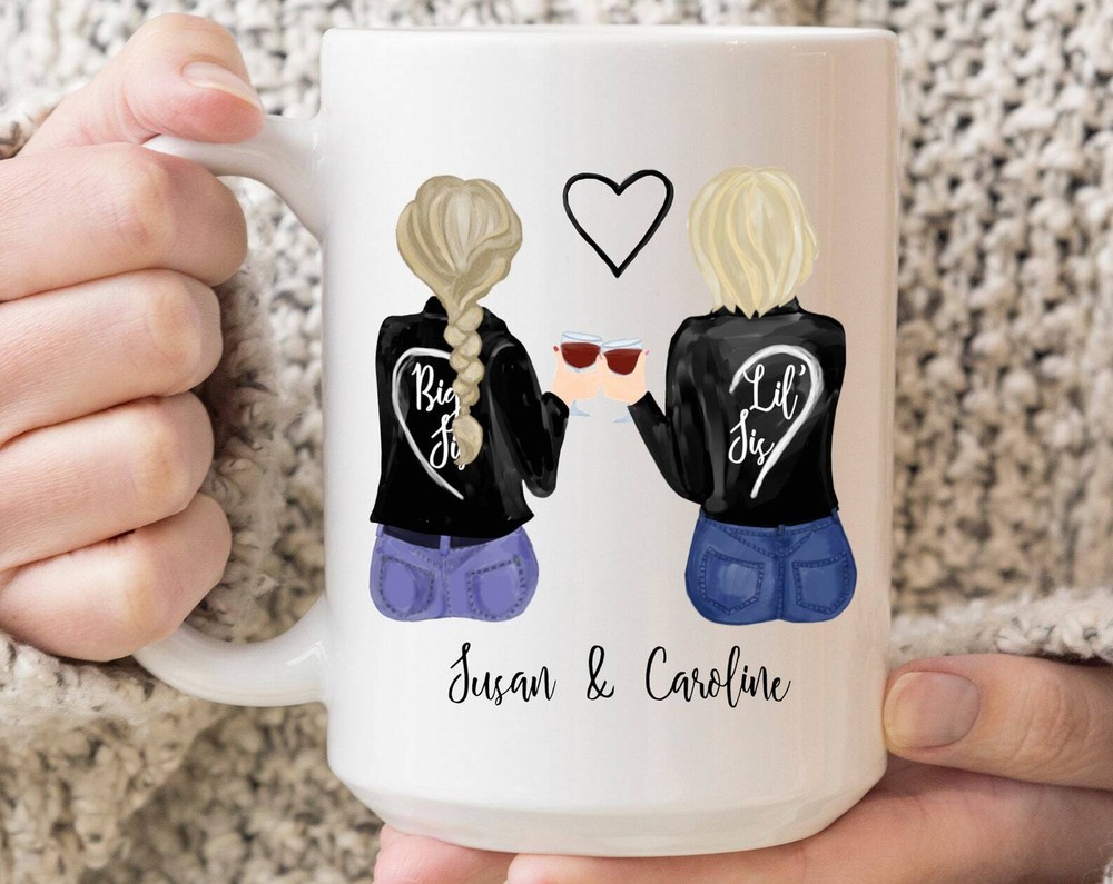Custom Best Friends Mug Pick Your Hair Color Etc Personalized Coffee Mug Best Fr