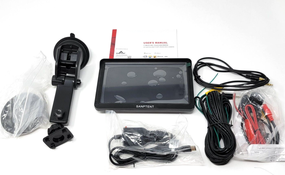 SANPTENT Wireless Apple CarPlay Dash Mount Portable Car Stereo, Android Auto