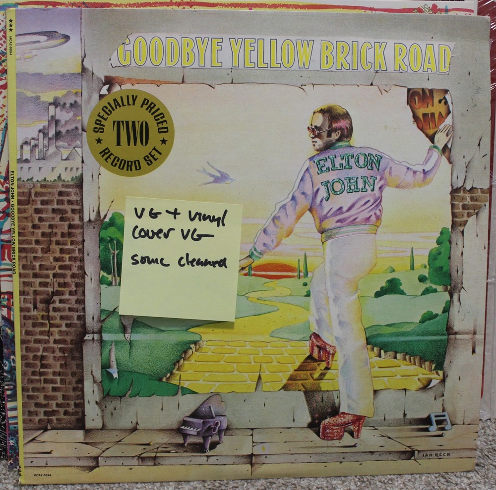 Great playing copy Goodbye Yellow Brick Road, Elton John. VG+ Vinyl. Sonic Clean