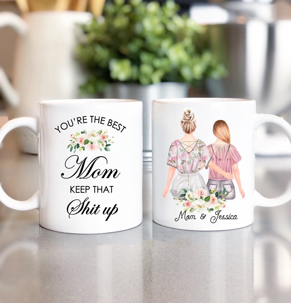 Mom With Daughter Mug Personalized Mom Mug Mommy Mug Worlds Best Mom Mug Mother