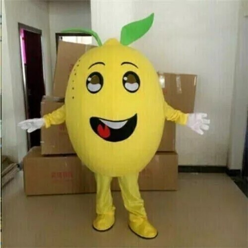 Lemon Fruit Mascot Cosplay Outfit Adult Fancy Handmade Cartoon Character Costum