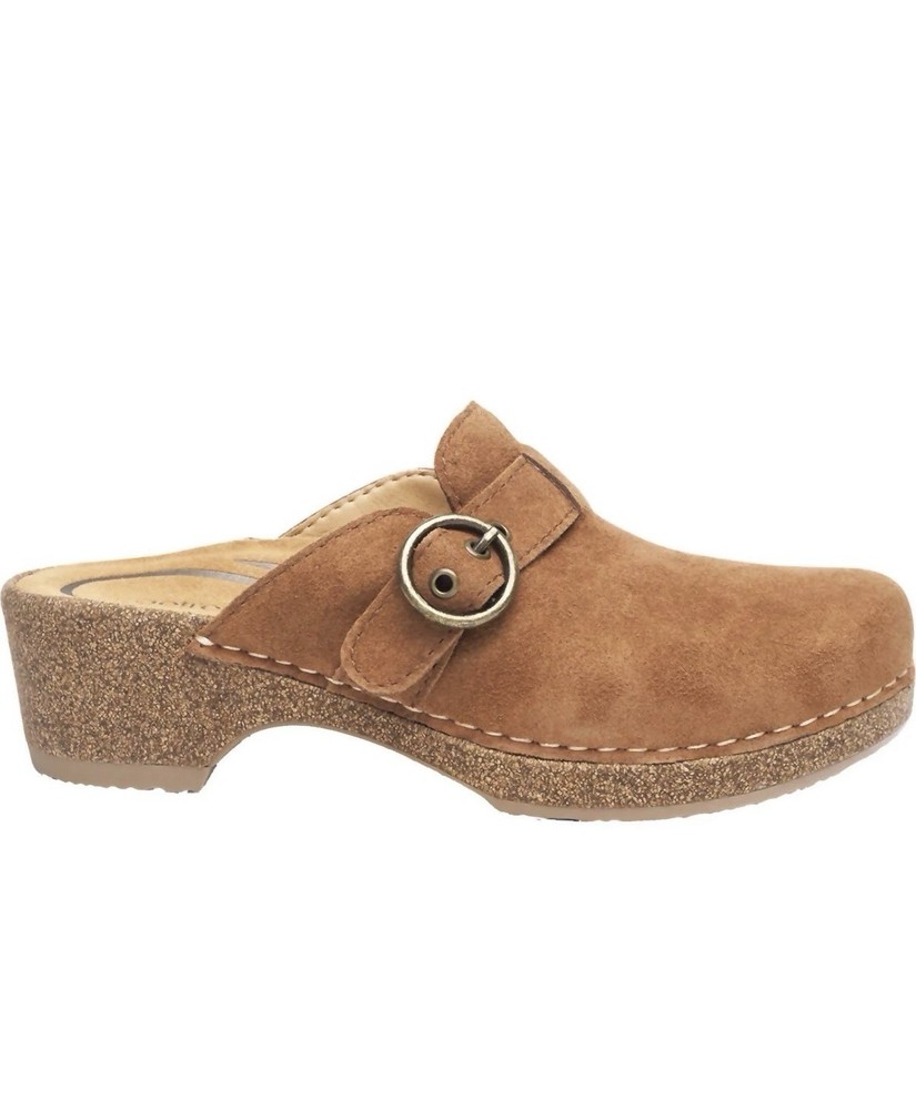 Aetrex Suede Cork Clog Madison Shoes Slip On Brown EU 37 / 7 US