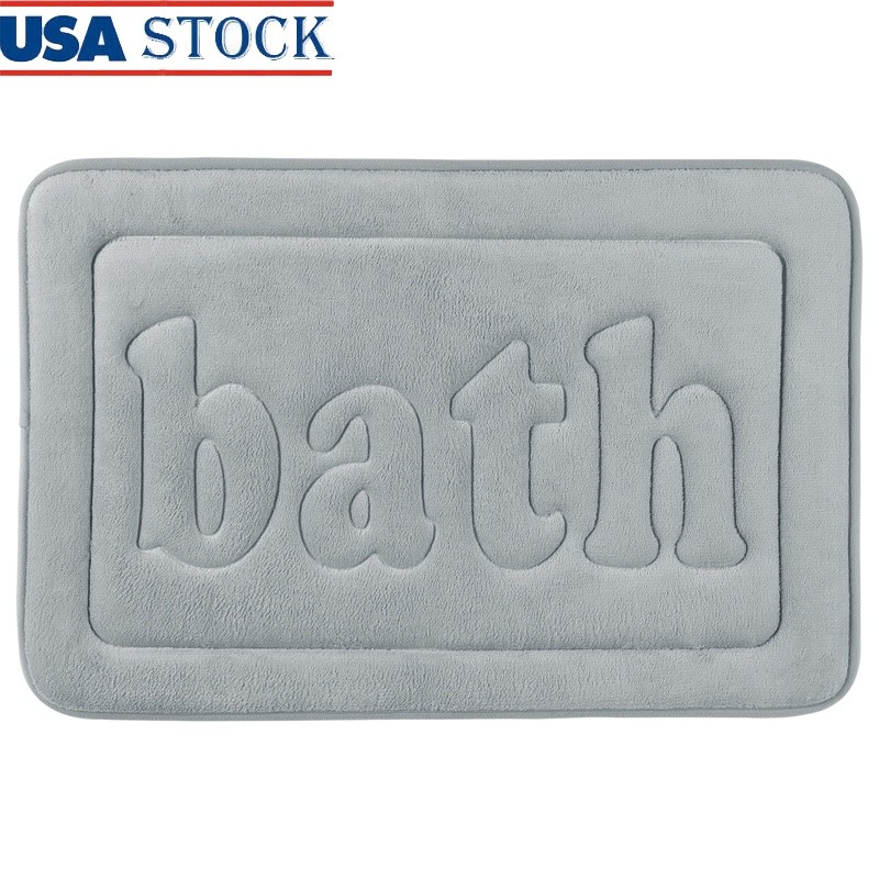 Memory Foam Bath Mat Absorbent Quick Dry Non Slip Bathroom Rug Soft Comfort New