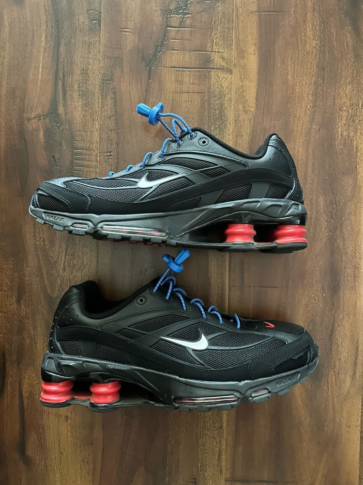 Nike Shox Ride 2 Black Red Blue Lace Locks Size 10 Men