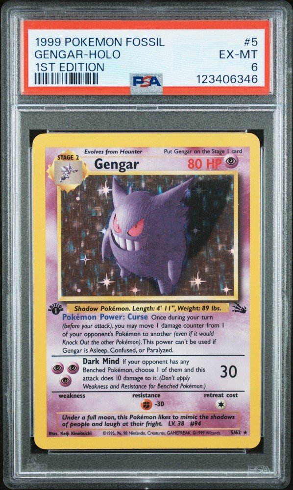 Gengar 5/62 Fossil Holo