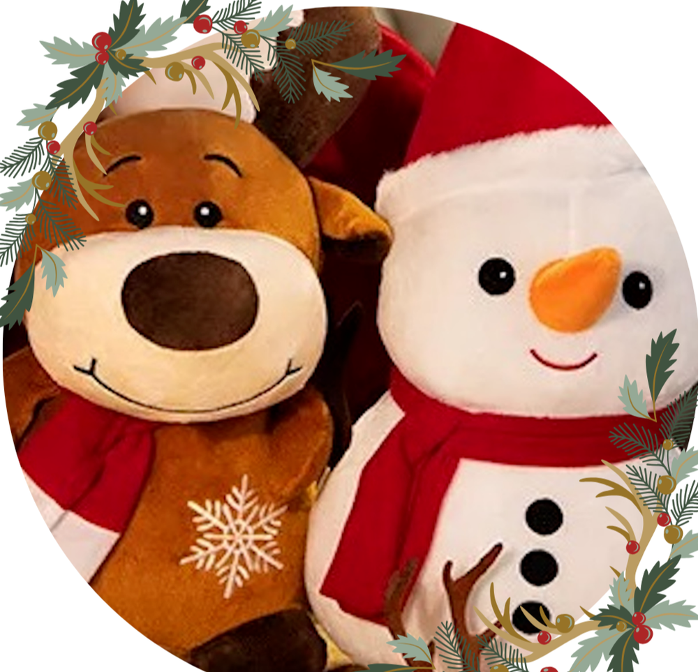 Snowman and Elk Reindeer Plush Christmas Stuffed Animal Toy 7