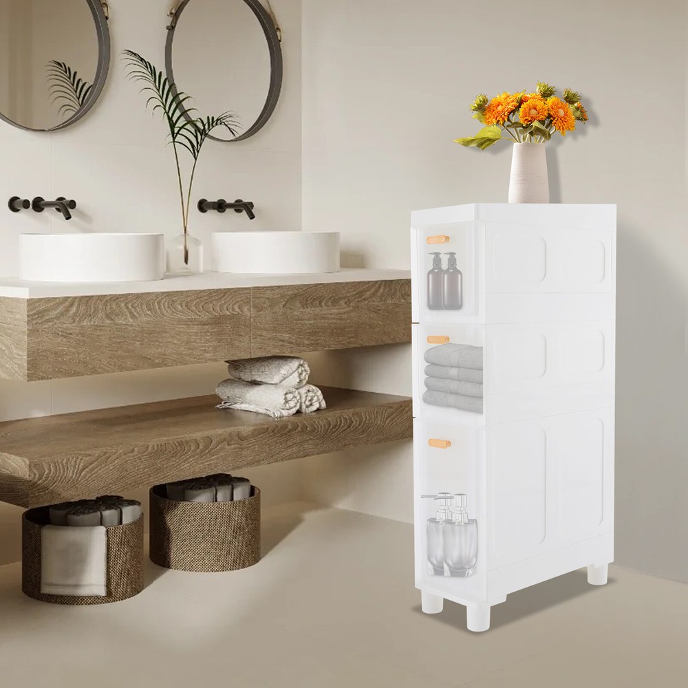 Bathroom Floor Storage Cabinet Narrow Slim Storage Cabinet Bathroom Organizer US