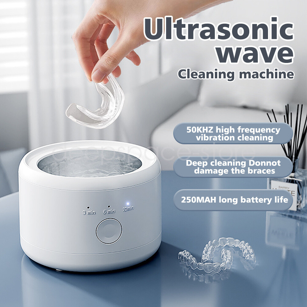 Ultrasonic Glasses Cleaner with Timer for Jewelry and Braces  