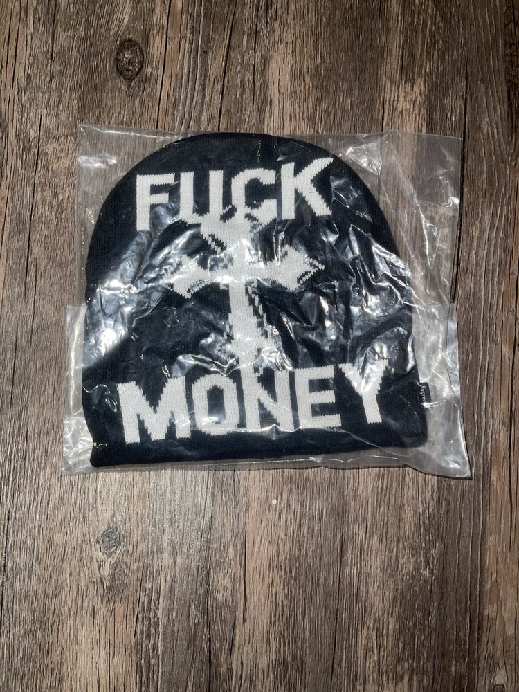 Supreme F Money Logo Knit Beanie Black Winter Hat