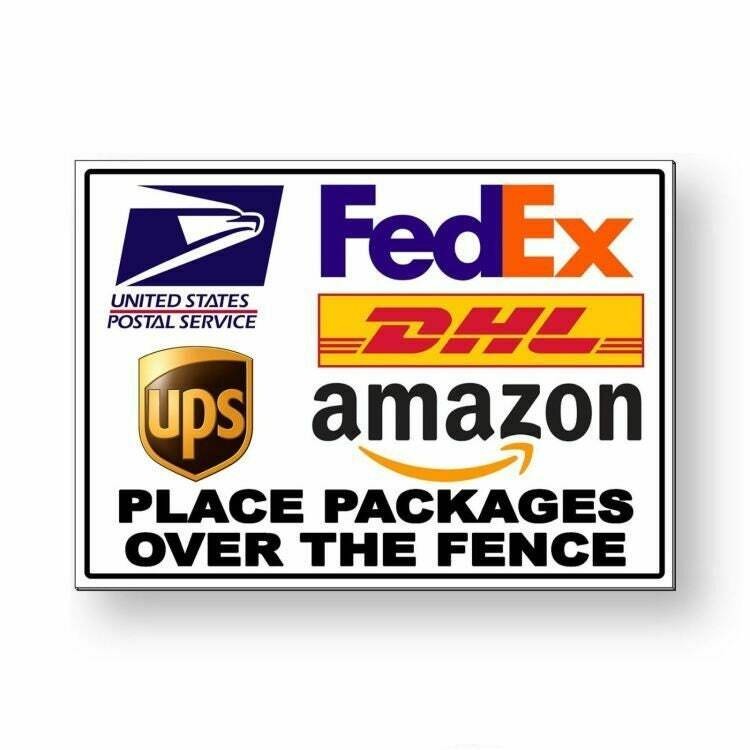 USPS Approved Over The Fence Package Delivery Sign MS039