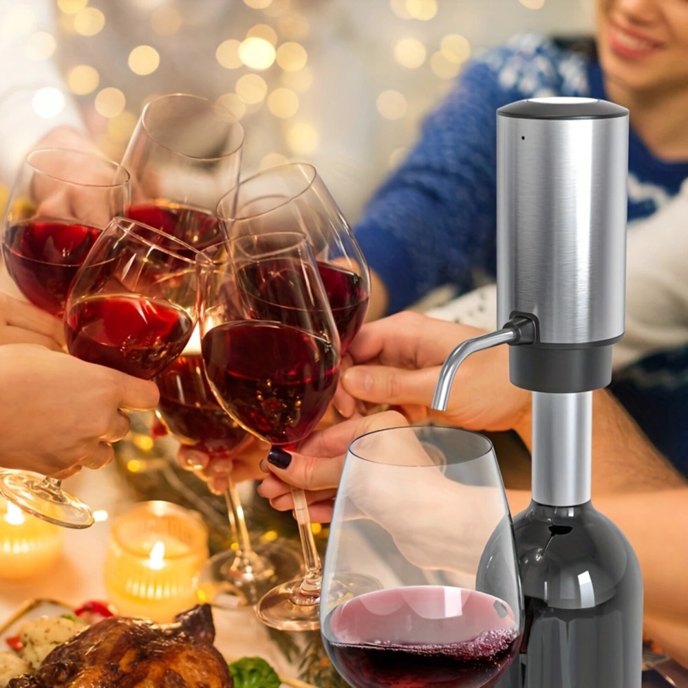 Effortless Automatic Rechargeable Corkscrew with Easy Grip for Red Wine Bottles