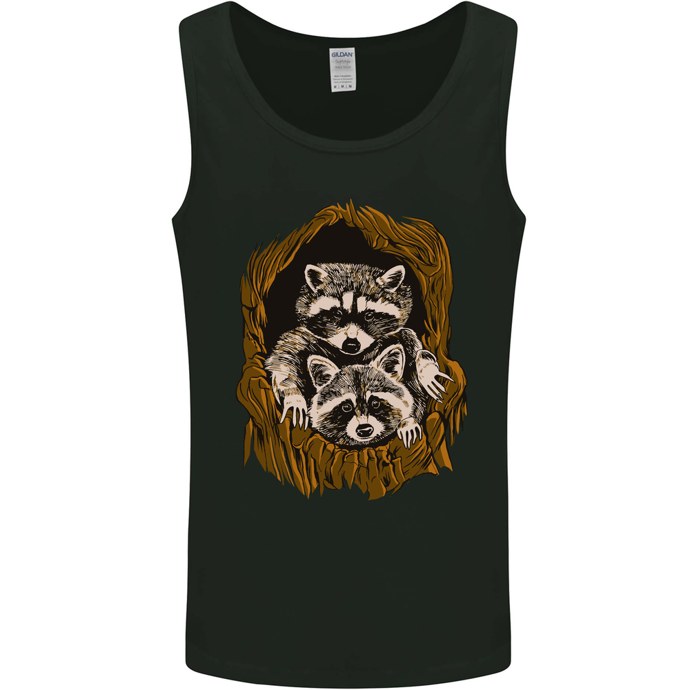 Raccoons in a Tree Mens Vest Tank Top