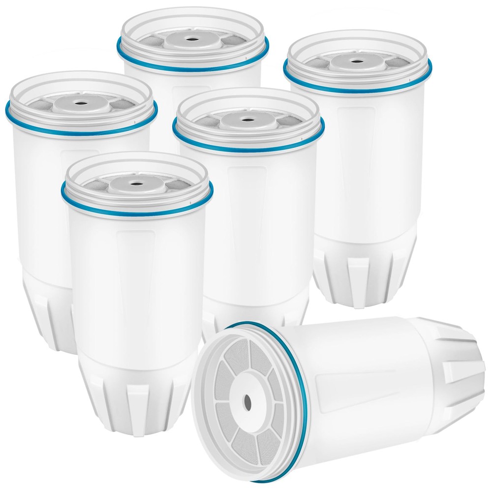 Upgraded 6-Pack Water Filter Replacement for ZERO Pitcher