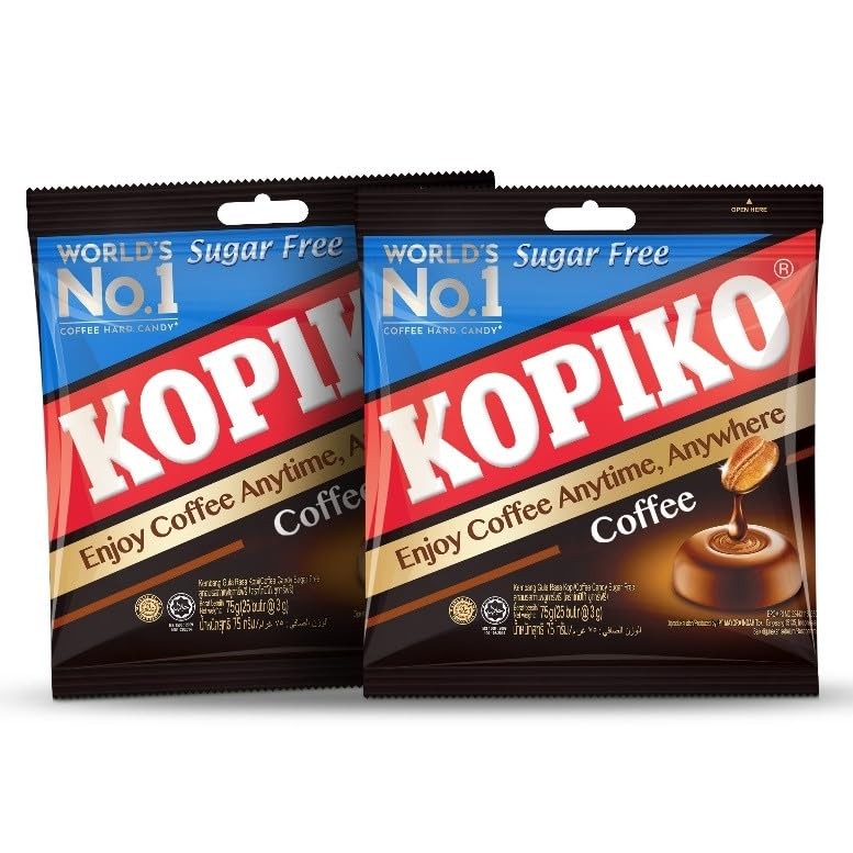 Kopiko Sugar Free Coffee Candy – Bold-Tasty Hard 5.29 Ounce (Pack of 2)
