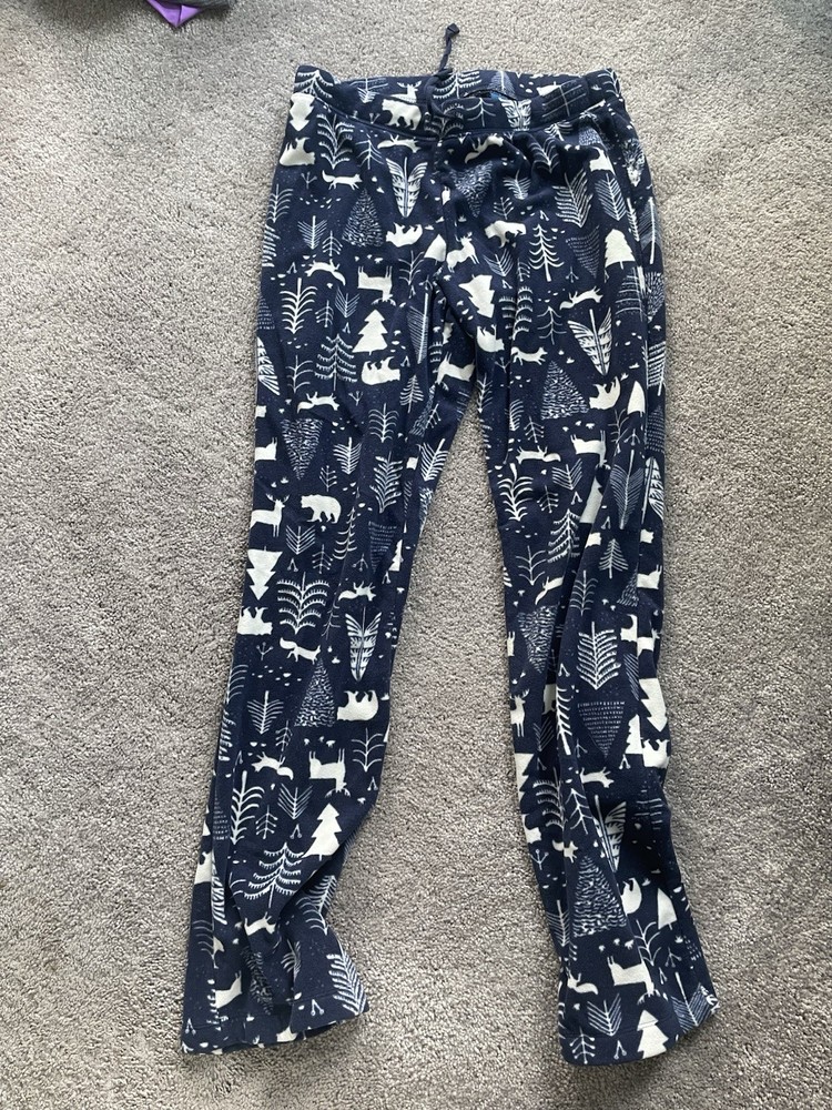 Old Navy Cozy Fleece Pajama Pants - Forest Deer Print, 2-Pair Set, Size M